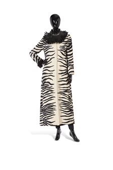 A ZEBRA PRINT CHENILLE 'RILKE' COAT - Dries van Noten
