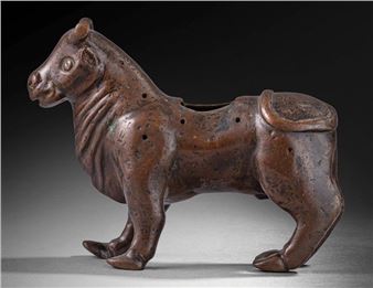 Bronze bull, ? candlestick base - Netherlandish School