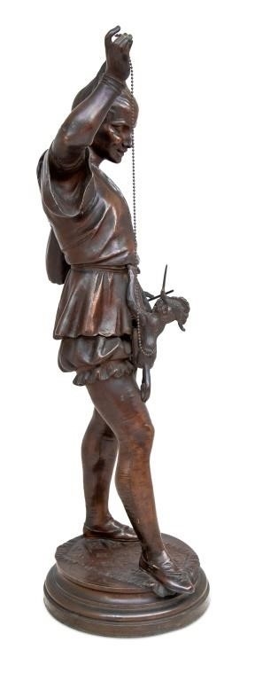 Artwork by Vincent-Désire Faure de Broussé, Faure de Brousse "Mephistopheles & Monkey" Bronze, Made of Patinated Bronze Sculpture