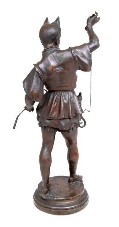 Artwork by Vincent-Désire Faure de Broussé, Faure de Brousse "Mephistopheles & Monkey" Bronze, Made of Patinated Bronze Sculpture