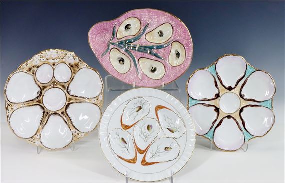 Carl Tielsch | German porcelain plate with six oyster shell form wells ...