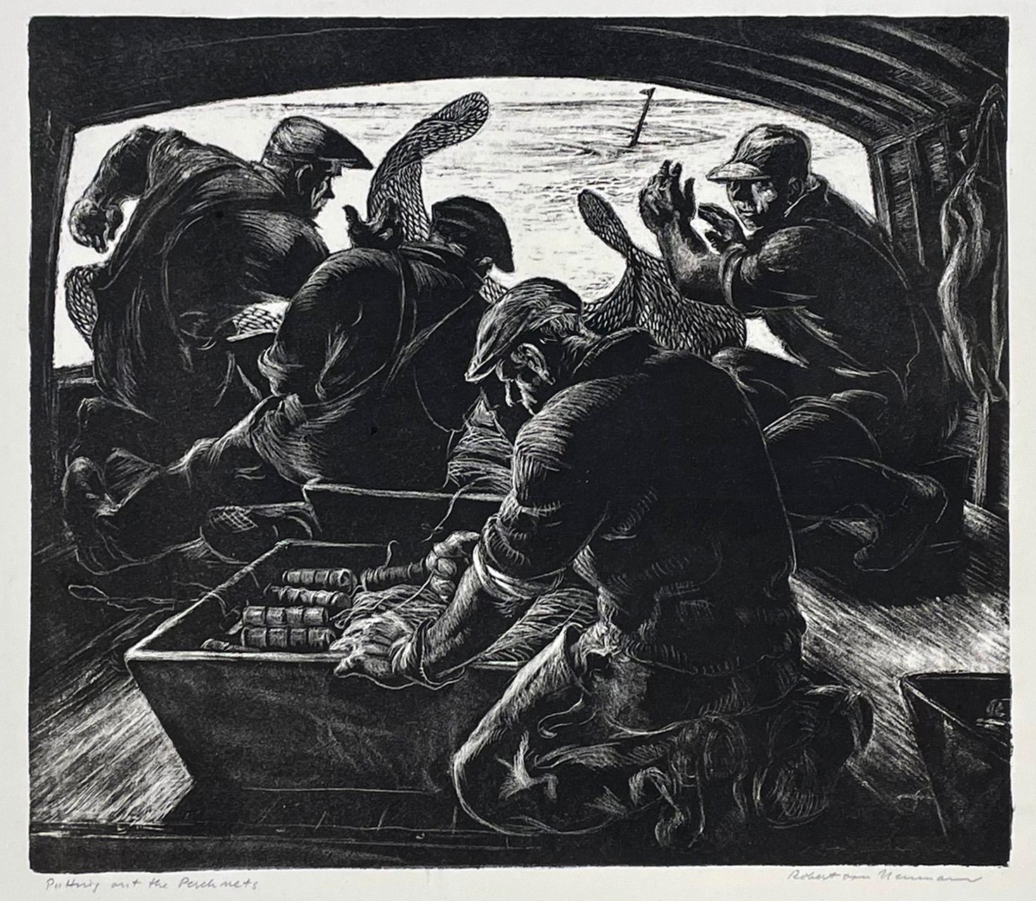 Robert Von Neumann | Putting out the Perch Nets | MutualArt