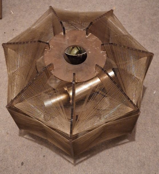 Artwork by Paul Secon, Vintage suspension lamp, Paul Secon, Made of Plexiglas