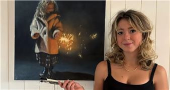 Teen Whose Art Sells for £23,000 Gets First Painting Lesson