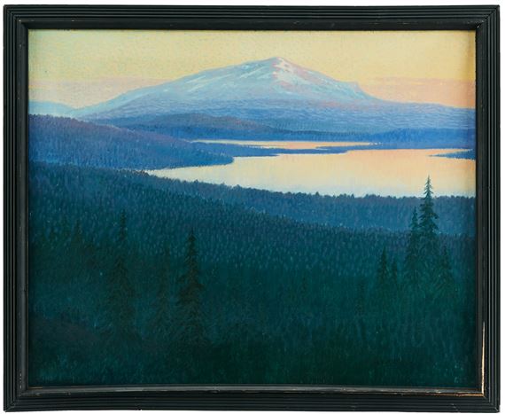 "Sommarnatt i Jemtland - (motiv från Råmohöjden)" by Olof Walfrid Nilsson, 1918