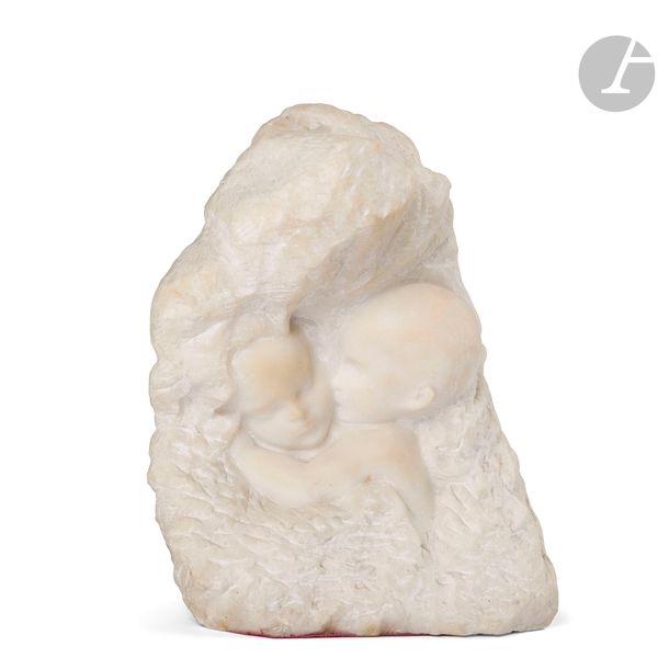 Artwork by Édouard Fortini, Moment de tendresse, Made of White marble