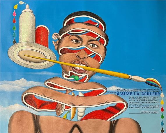 アート・デザイン・音楽 J aime Cheri Samba Bonhams : Chéri Samba (Democratic Republic of Congo, born 1956) J