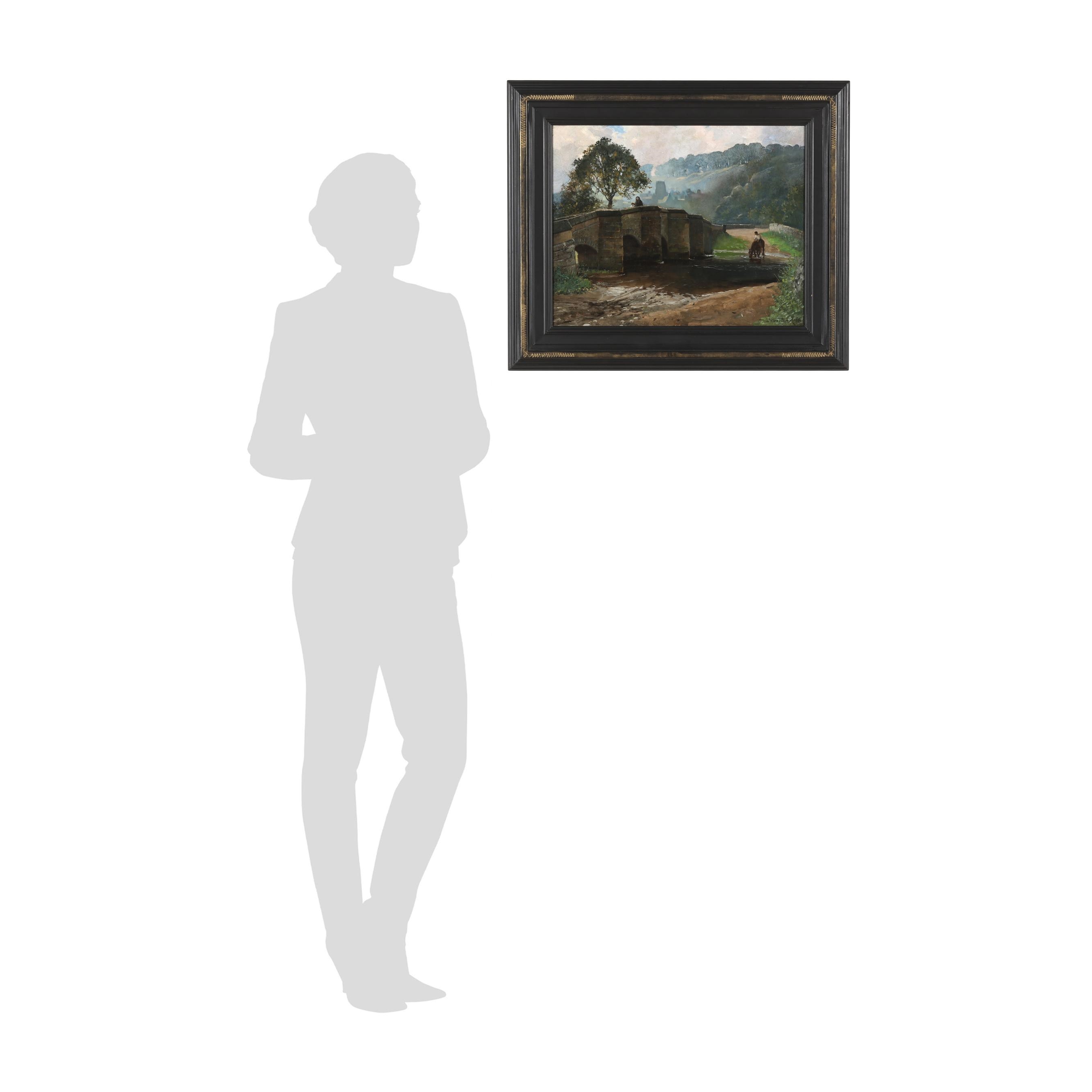 Artwork by H. Winthrop Pierce, Fort Bridge on the Wye, Bakewell, Derbyshire, Made of Oil on canvas