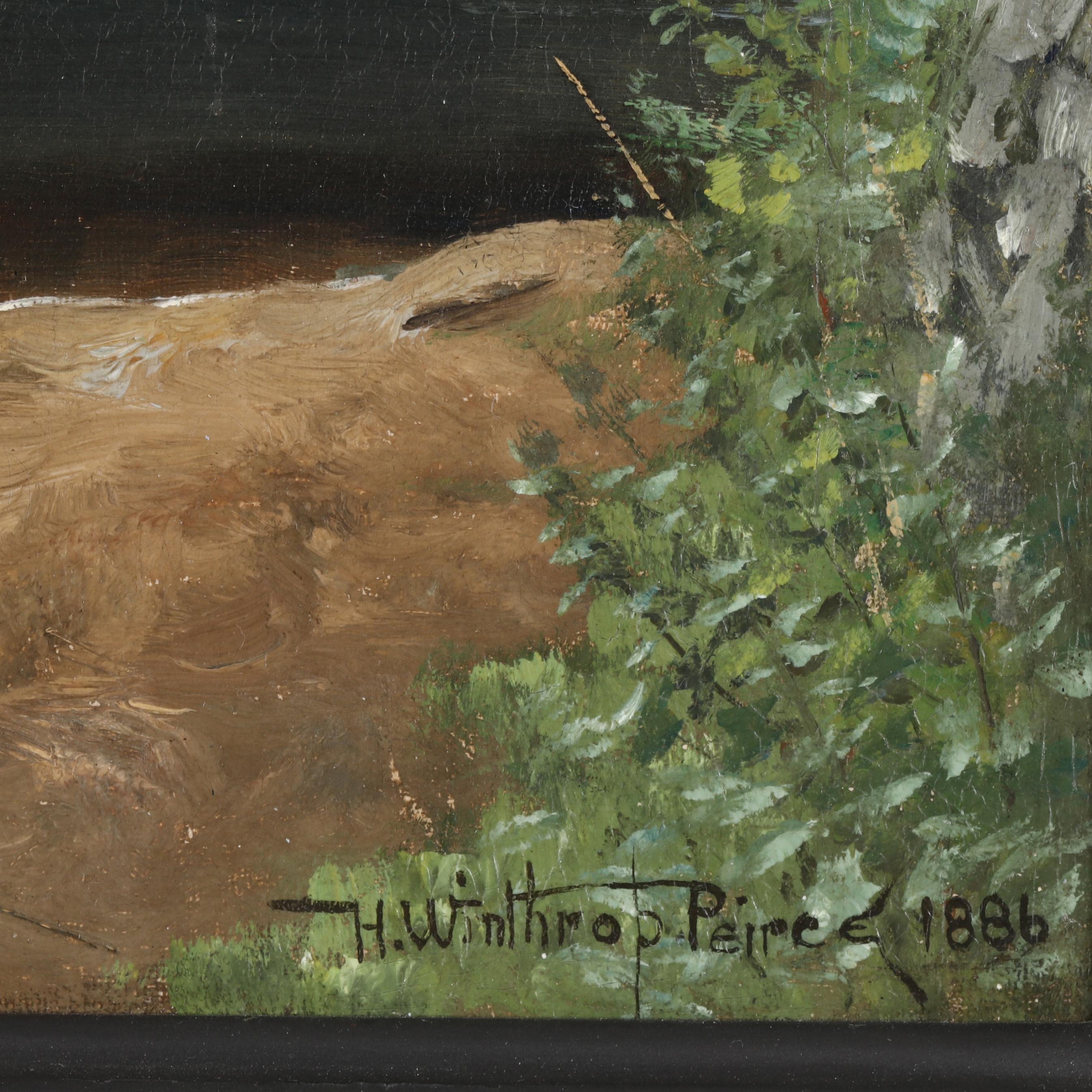 Artwork by H. Winthrop Pierce, Fort Bridge on the Wye, Bakewell, Derbyshire, Made of Oil on canvas