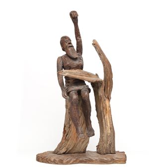 Vintage Folk Carving of &quot;The Woodsman - Clarence Stringfield