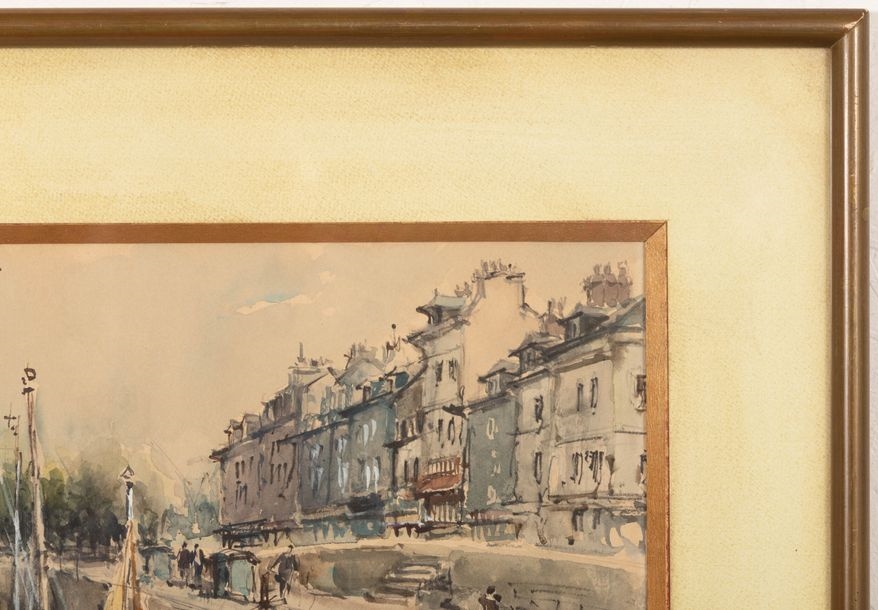 Artwork by Denis Verspecht, Denis VERSPECHT (1919-c.1996, Made of Watercolor heightened with white gouache