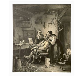 V řezbářské dílně - Bohemian School, 19th Century
