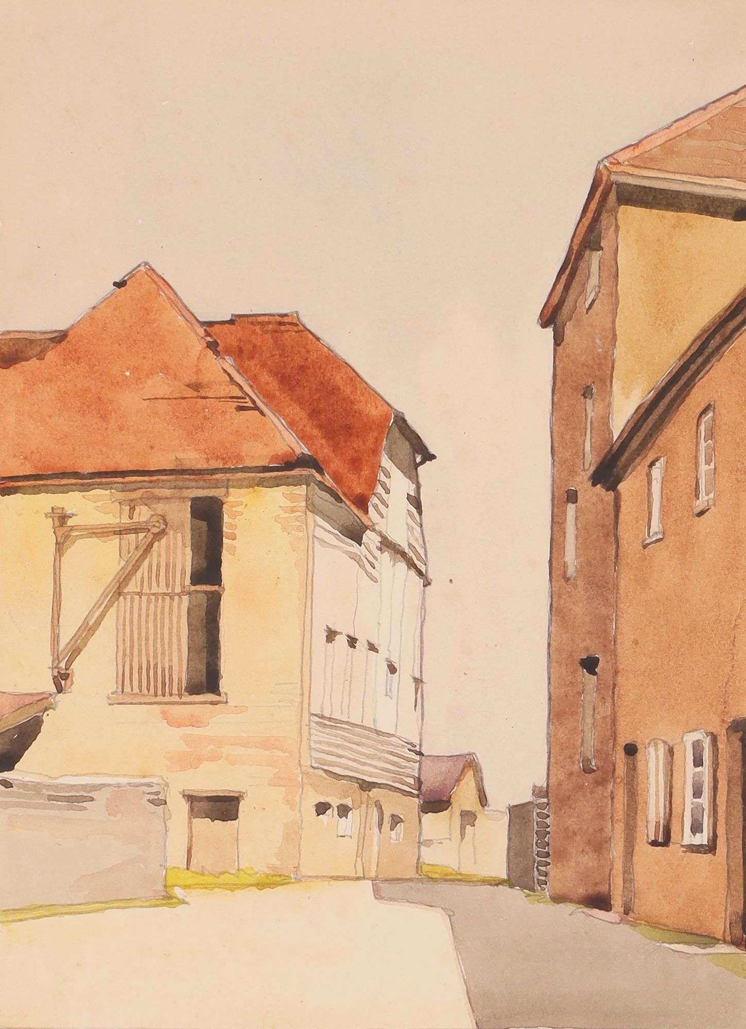 Artwork by Martin Hutchinson, Wallingford Town Hall; Near Thorney; Malvern, Made of Watercolour on paper