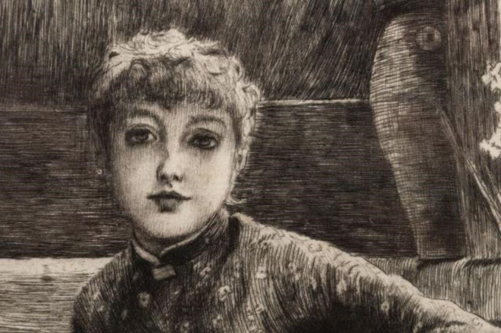 James Jacques Joseph Tissot | The Older Sister, James Tissot Etching ...