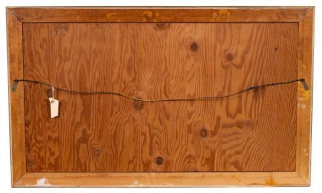 Artwork by Leopold Swider, Winter Village Scene, Painting by Leopold Swider, Made of Oil on board