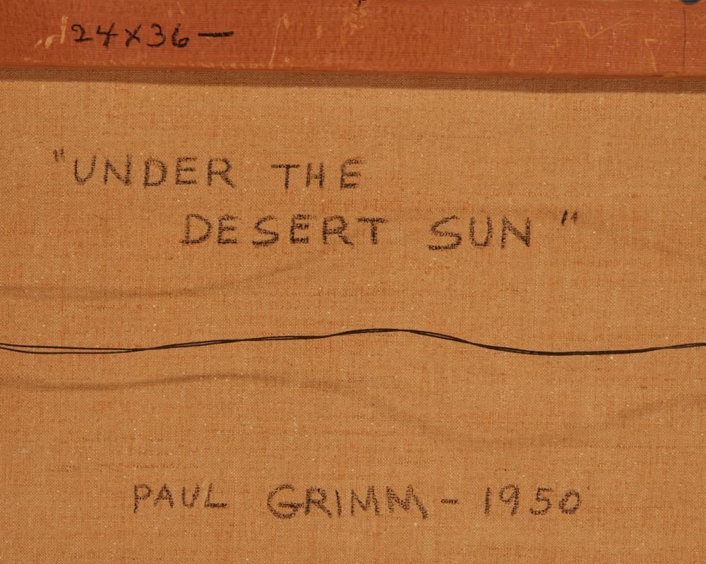 Artwork by Paul Grimm, Under the Desert Sun, Made of Oil on canvas
