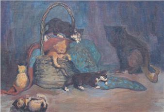 Kittens Playing - Louis F. Mueller