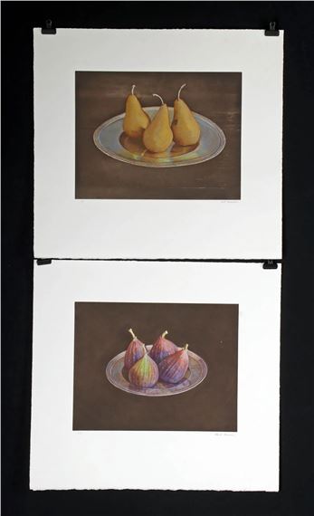 Two Still Lifes: Pears & Figs by Kate Breakey, 1998 & 2003