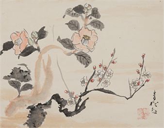 Plum and camelia - Seifu Tsuda