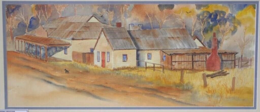 Artwork by Joseph Vesgoff, Old Newnes Hotel, Made of watercolour on paper