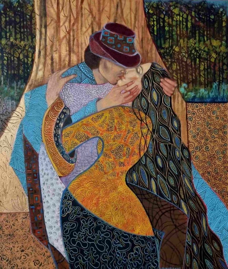 Artwork by Krystyna Ruminkiewicz, Lovers, Made of Oil, Canvas