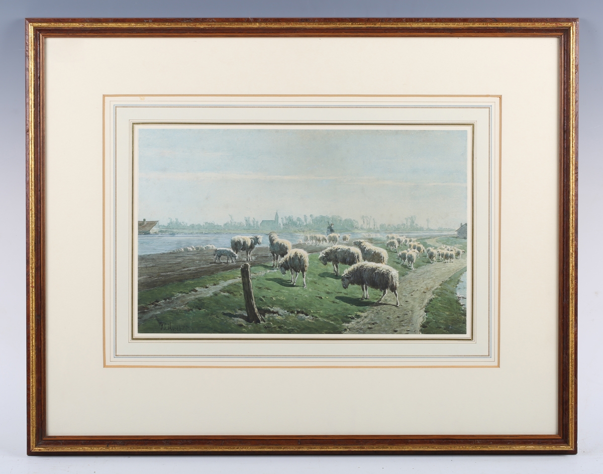 Artwork by Pieter Louis Hoedt, Changing Pastures, Made of watercolour