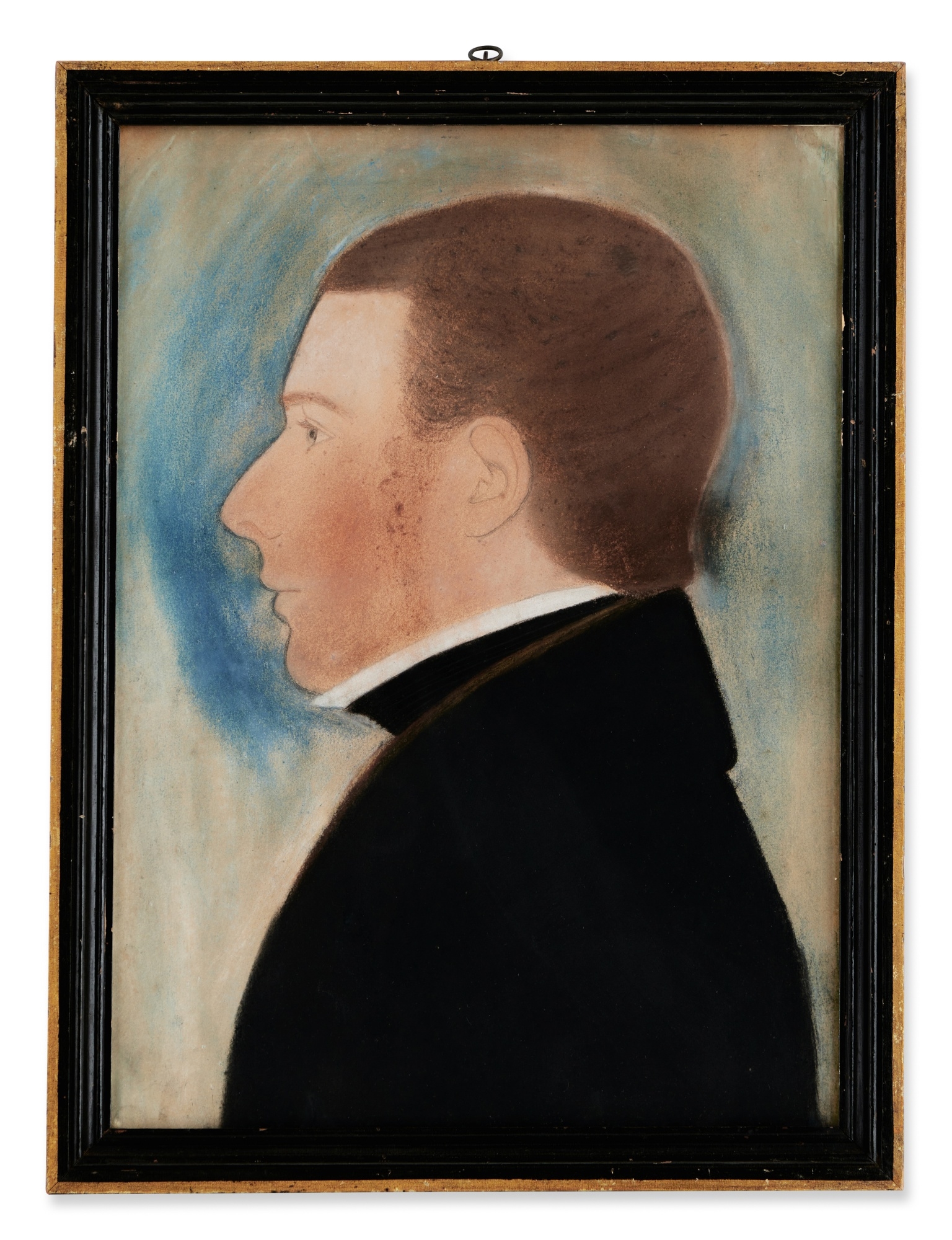 Artwork by Ruth Henshaw Miles Bascom, Harriet and Anson Spaulding of Westminster, Massachusetts, Made of Pastel and graphite on paper (2)