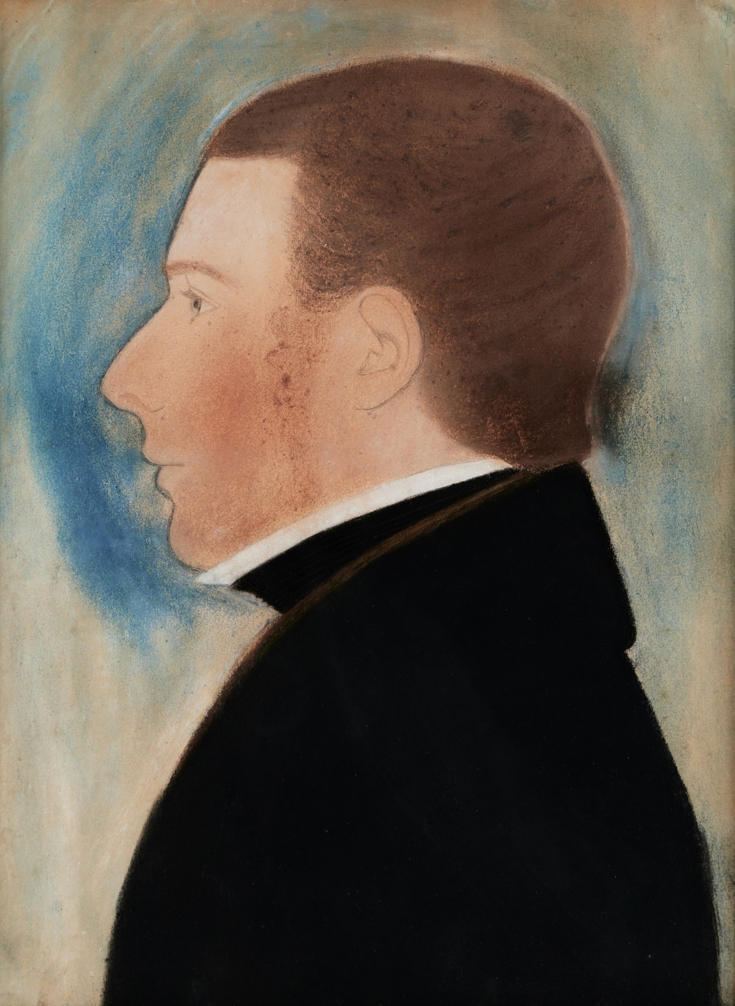 Artwork by Ruth Henshaw Miles Bascom, Harriet and Anson Spaulding of Westminster, Massachusetts, Made of Pastel and graphite on paper (2)