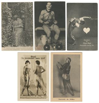 Five Sideshow Souvenir Postcards - Vogel, Charlotte