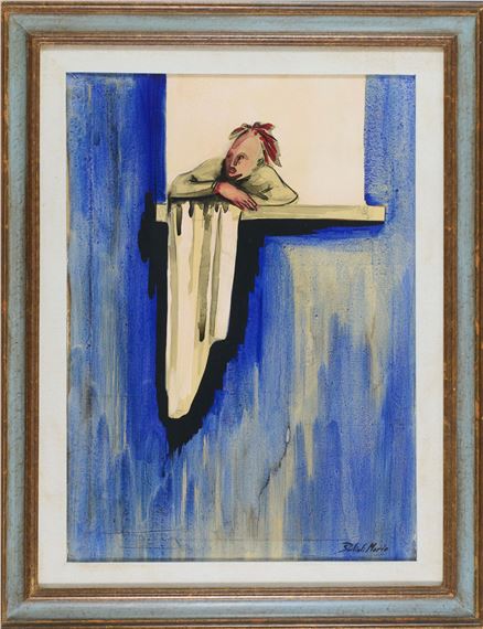 Donna alla finestra - vana attesa - Mario Pacchioli