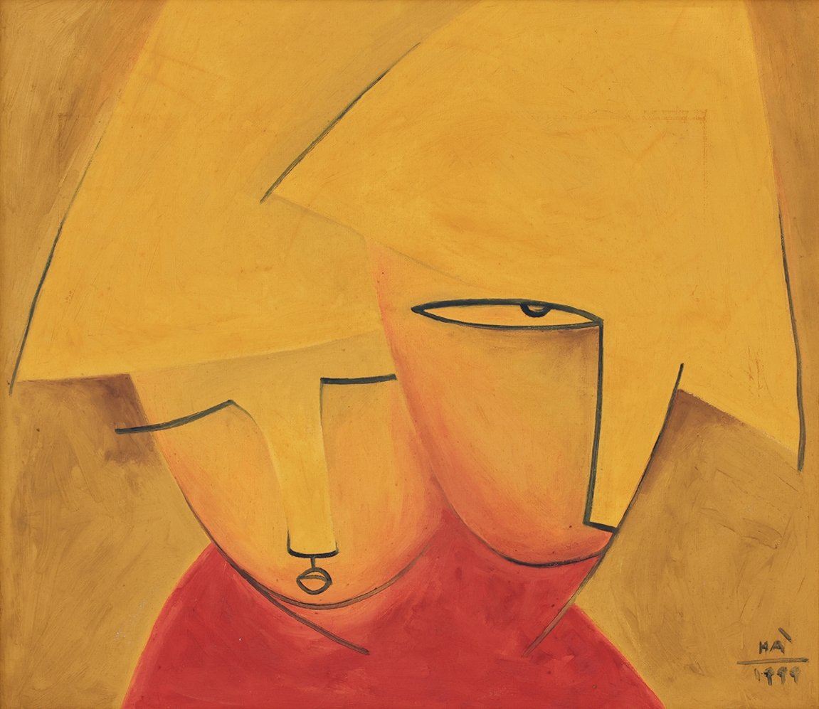 Artwork by Ha Tri Hieu, FACES, Made of Oil on canvas