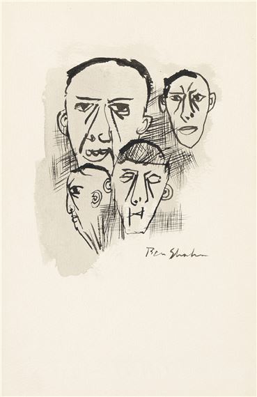 Ben Shahn | Four Heads | MutualArt