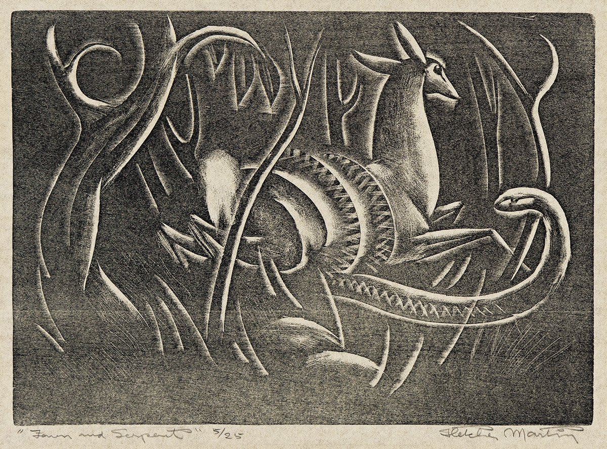 Fletcher Martin | Fawn and Serpent (Circa 1933) | MutualArt