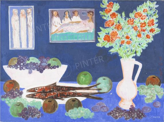 Enterieur (Still Life With Fish by Lipot Bohm