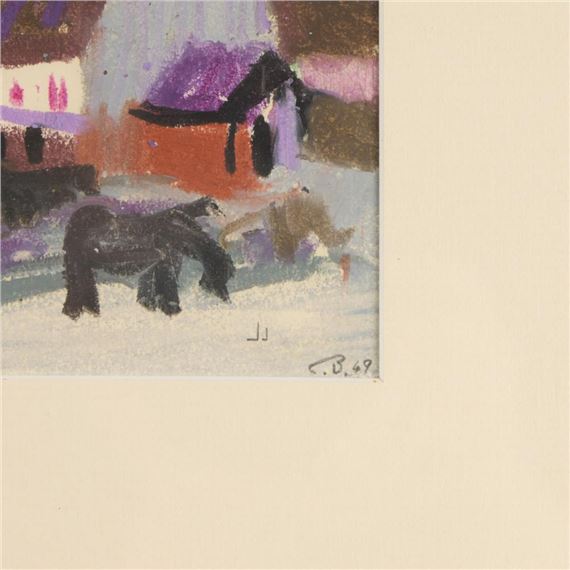 Cameron Booth | Cameron Booth Sunset Barnyard Drawing 1969 (1969 ...