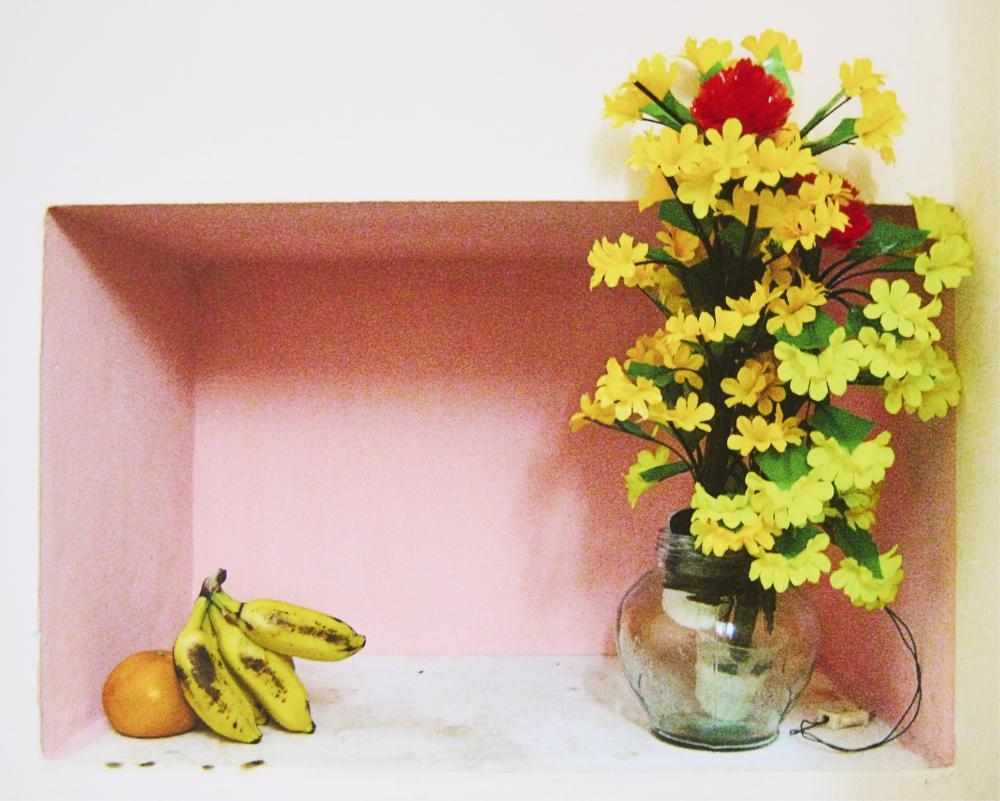 Artwork by Margaret Lee, Fake Flowers, Real Fruit, Made of Baryta paper