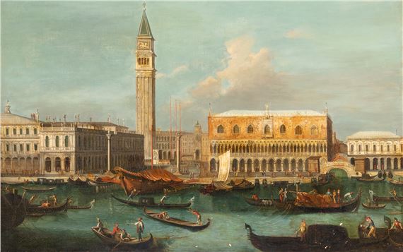 View of the Doge's Palace and the Piazzetta from the Bacino San Marco by Canaletto, January 29