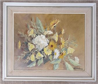 Alisia Craig. A th Century Oil on Canvas still life of Spr - Ailsa Craig