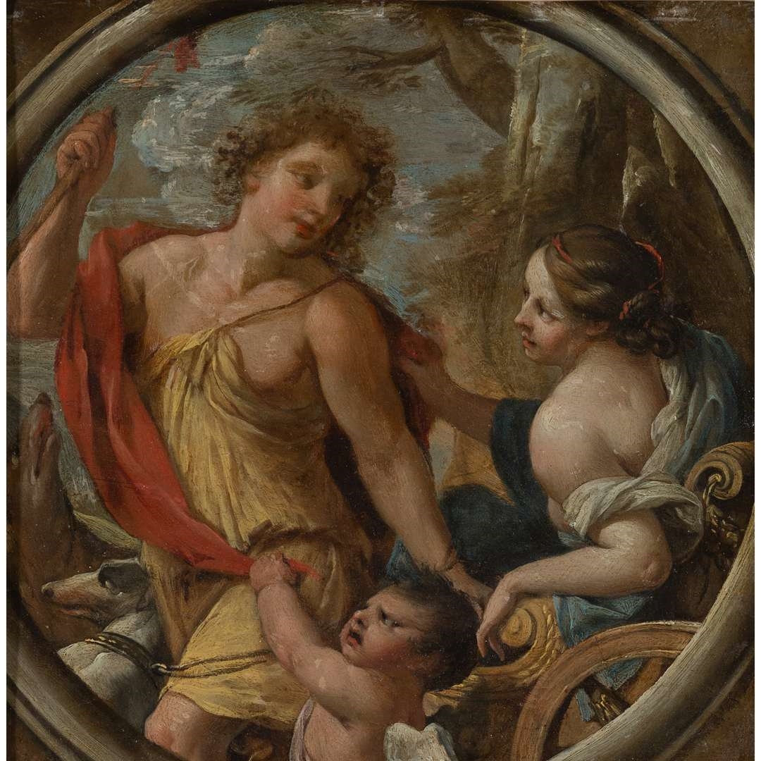 Artwork by Charles Poerson, A PAIR OF ALLEGORIES, Made of oil on copper