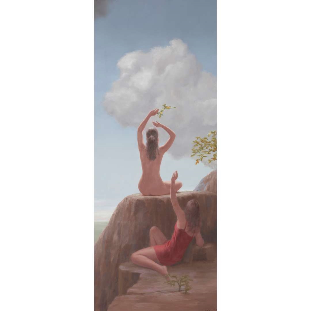 Artwork by Harry Holland, MYTHOLOGICAL FRIEZE (DANAË; GANYMEDE; IO; PROMETHEUS & ATALANTA; DIANA & ACTAEON; ICARUS; DAPHNE; THESEUS & ARIADNE) - COMMISSION FOR BERNARD & MIRABEL KELLY, 2002, Made of oil on panel