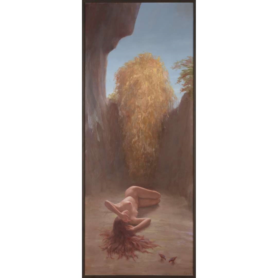 Artwork by Harry Holland, MYTHOLOGICAL FRIEZE (DANAË; GANYMEDE; IO; PROMETHEUS & ATALANTA; DIANA & ACTAEON; ICARUS; DAPHNE; THESEUS & ARIADNE) - COMMISSION FOR BERNARD & MIRABEL KELLY, 2002, Made of oil on panel