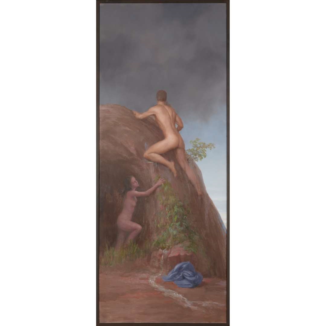 Artwork by Harry Holland, MYTHOLOGICAL FRIEZE (DANAË; GANYMEDE; IO; PROMETHEUS & ATALANTA; DIANA & ACTAEON; ICARUS; DAPHNE; THESEUS & ARIADNE) - COMMISSION FOR BERNARD & MIRABEL KELLY, 2002, Made of oil on panel