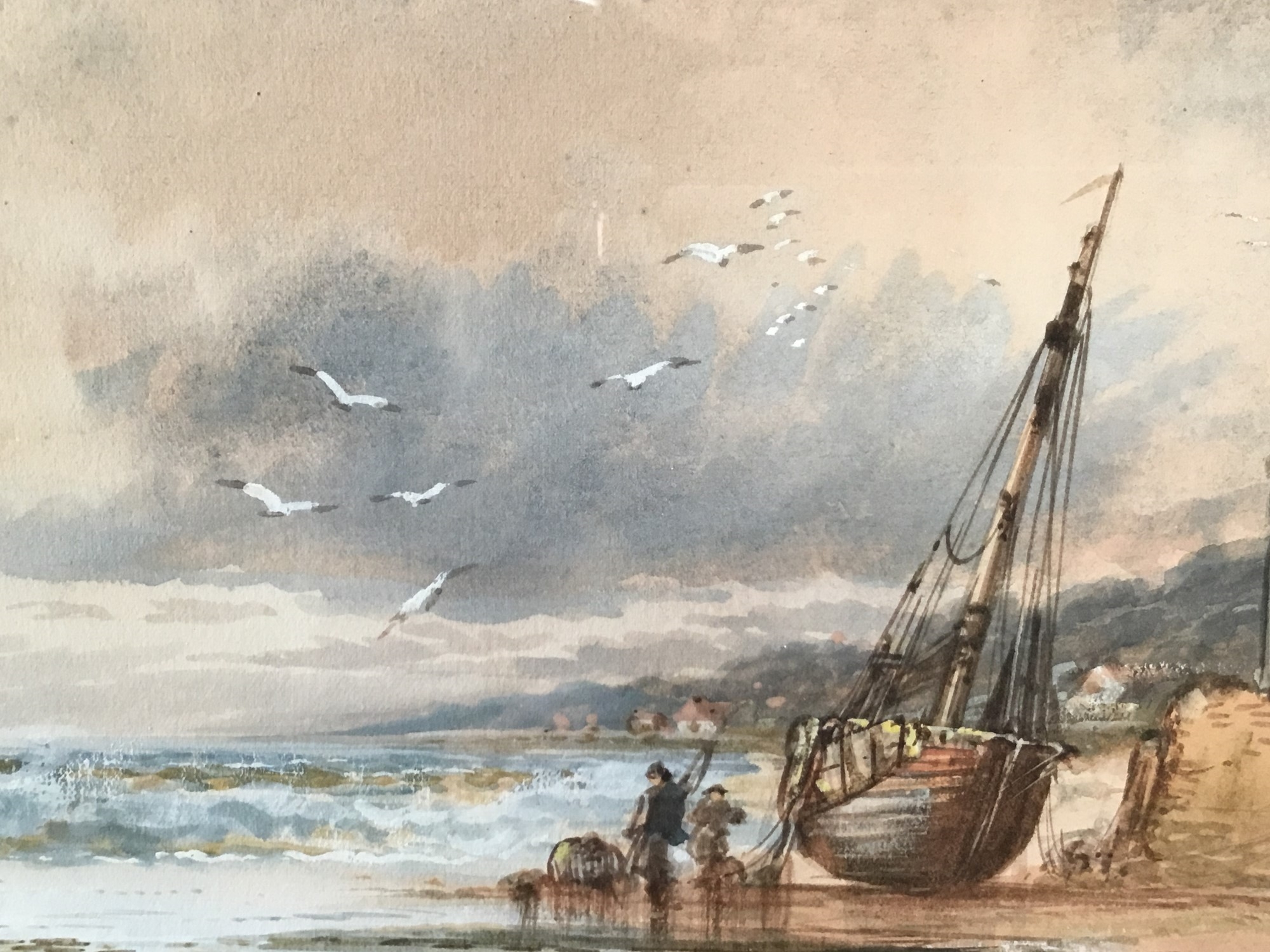 Thomas Bush Hardy | Coastal seascapes with fishing boats | MutualArt