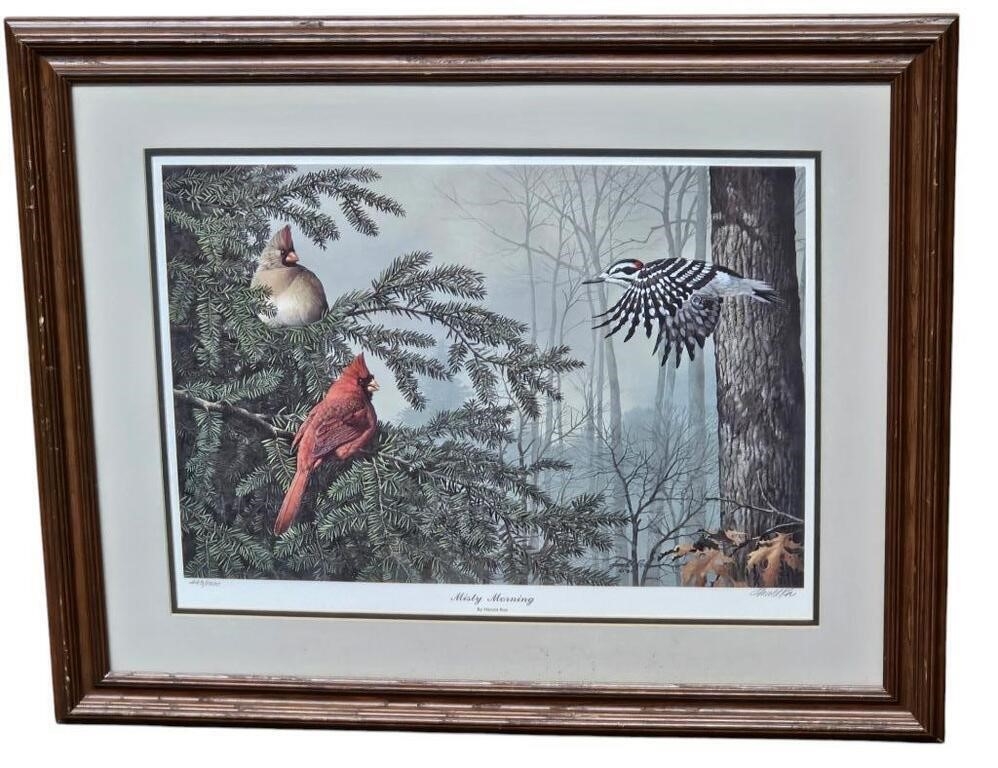 Artwork by Harold Roe, Misty Morning, Made of pencil