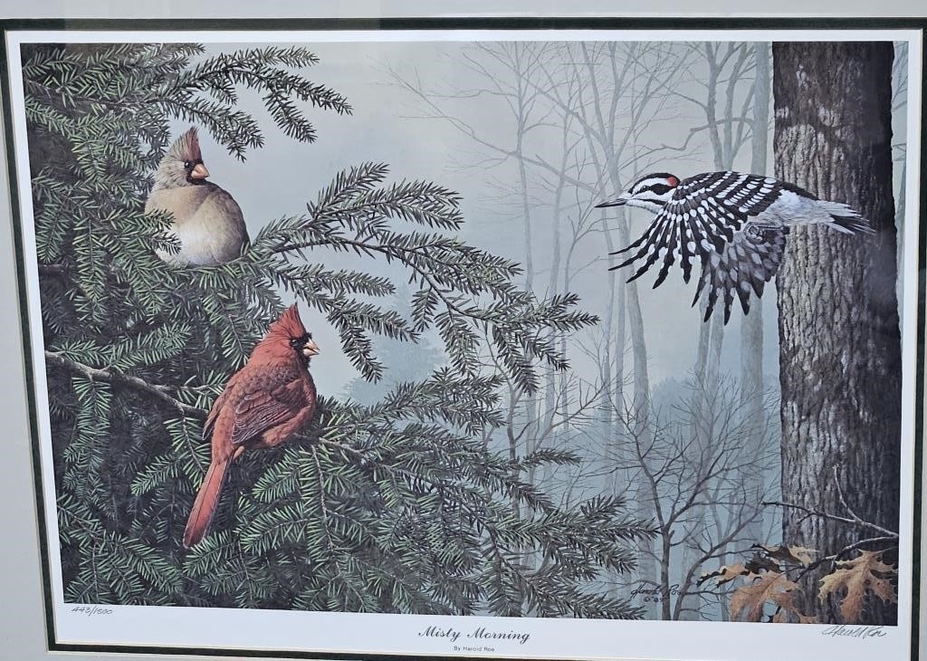 Artwork by Harold Roe, Misty Morning, Made of pencil