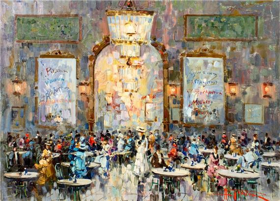 Cafe Scene by Antonio Gravina