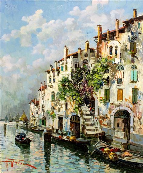 Canal Cityscape by Antonio Gravina