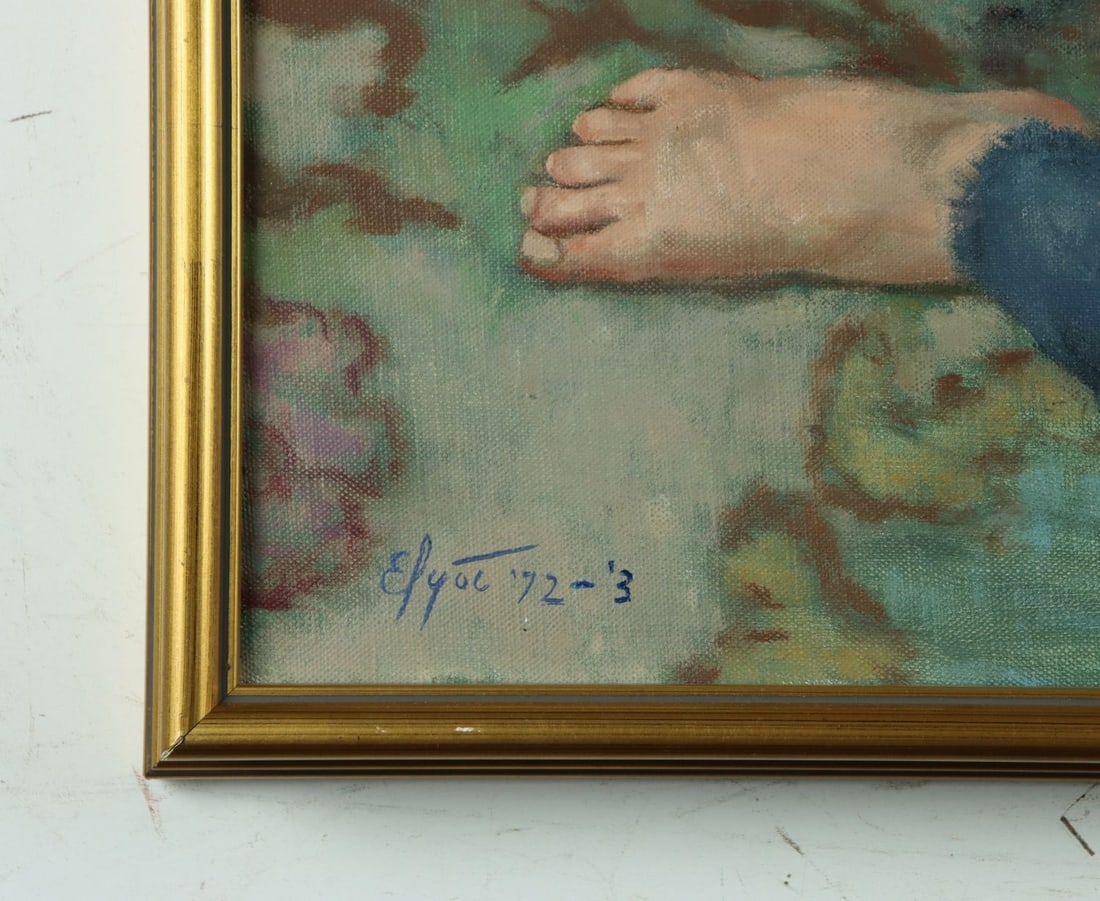 Artwork by Elyot Henderson, The Flute Player, Made of oil on canvas