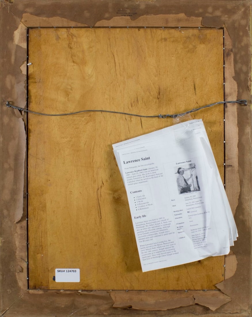 Artwork by Lawrence Saint, Portrait of Man, Made of oil on board