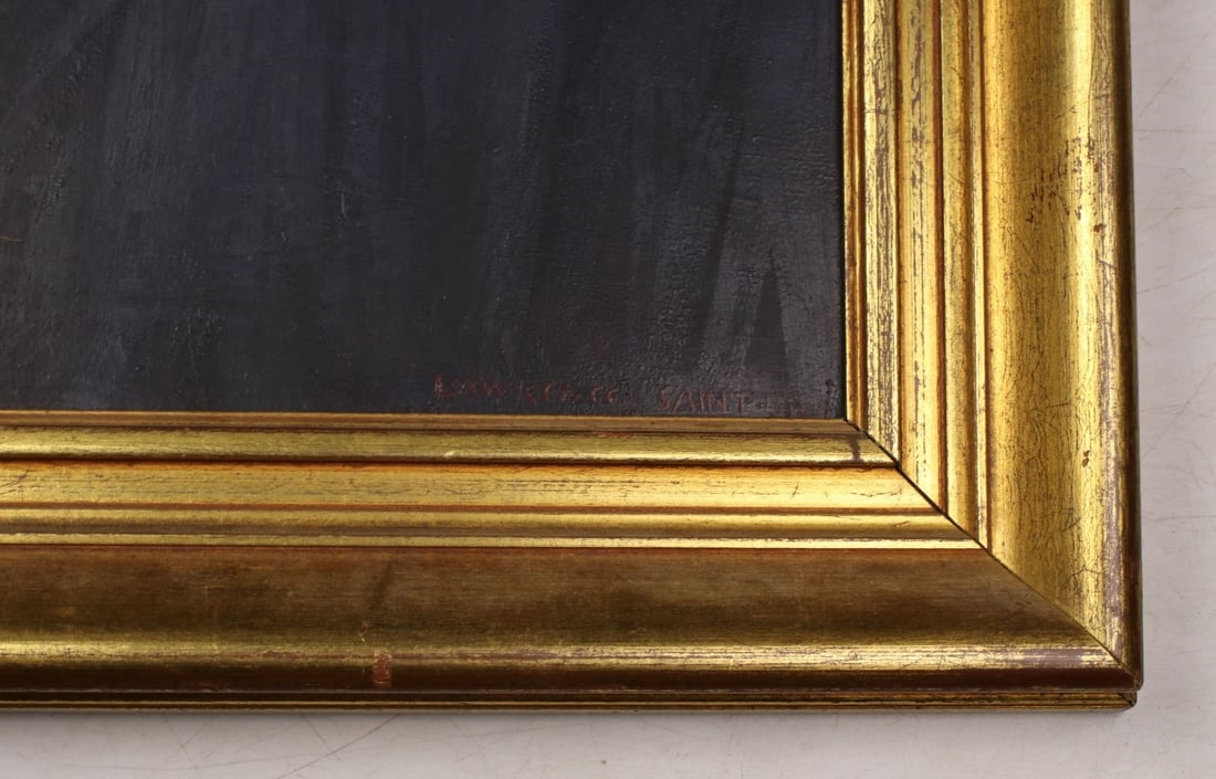 Artwork by Lawrence Saint, Portrait of Man, Made of oil on board